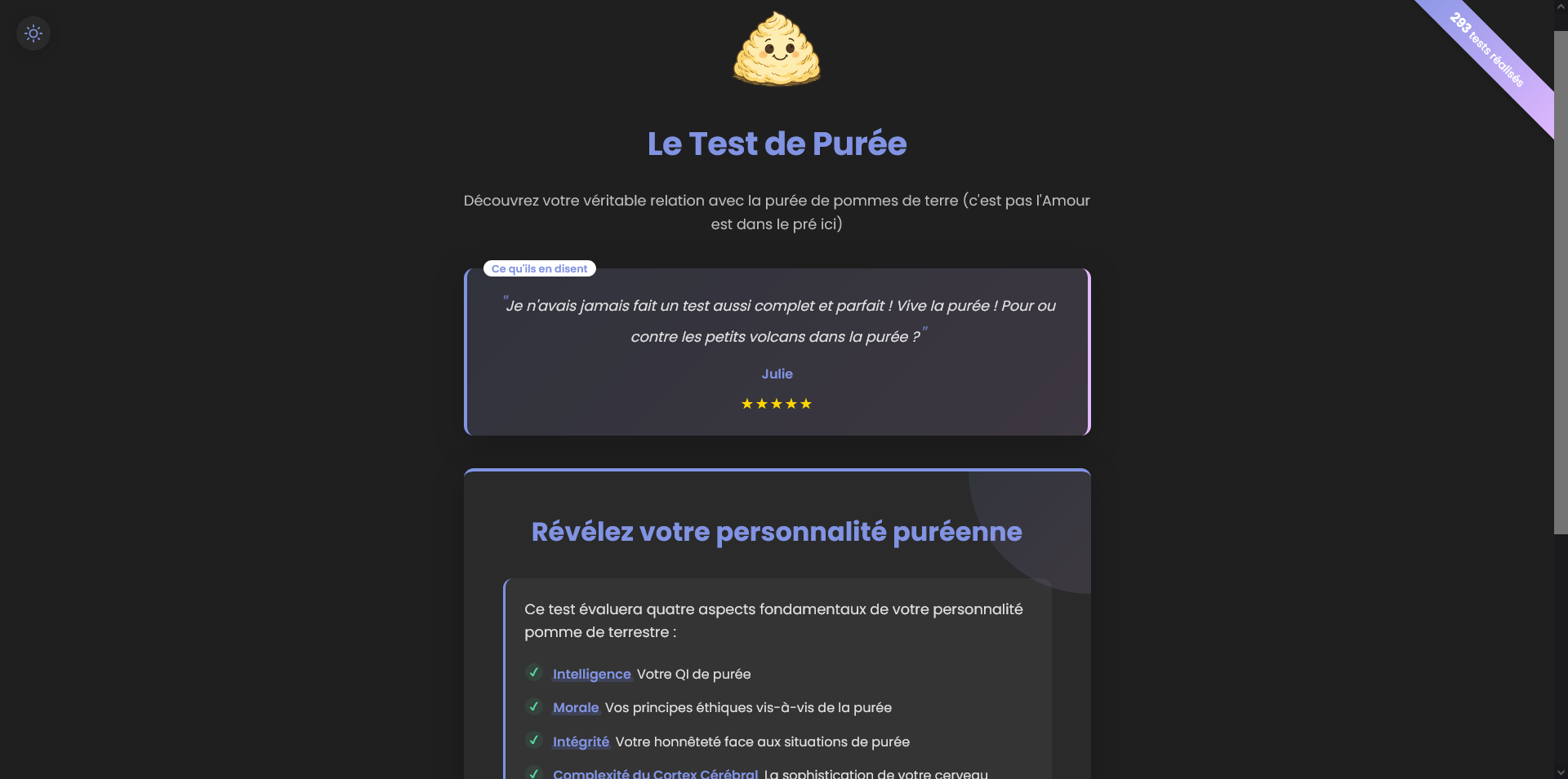 Aperçu de Test de purée